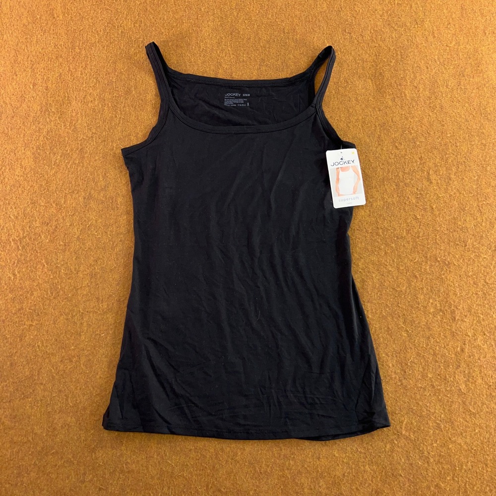 Jockey Womens Medium Black Elance Supersoft MicroModal Camisole Tank Top NWT